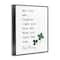 Stupell Industries Heart & Home Touching Irish Blessing Clover Motif Framed Giclee Art